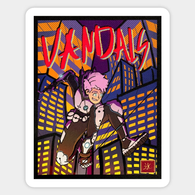 "VANDALS" Swinging in the city Sticker by kodoshkosh@gmail.com